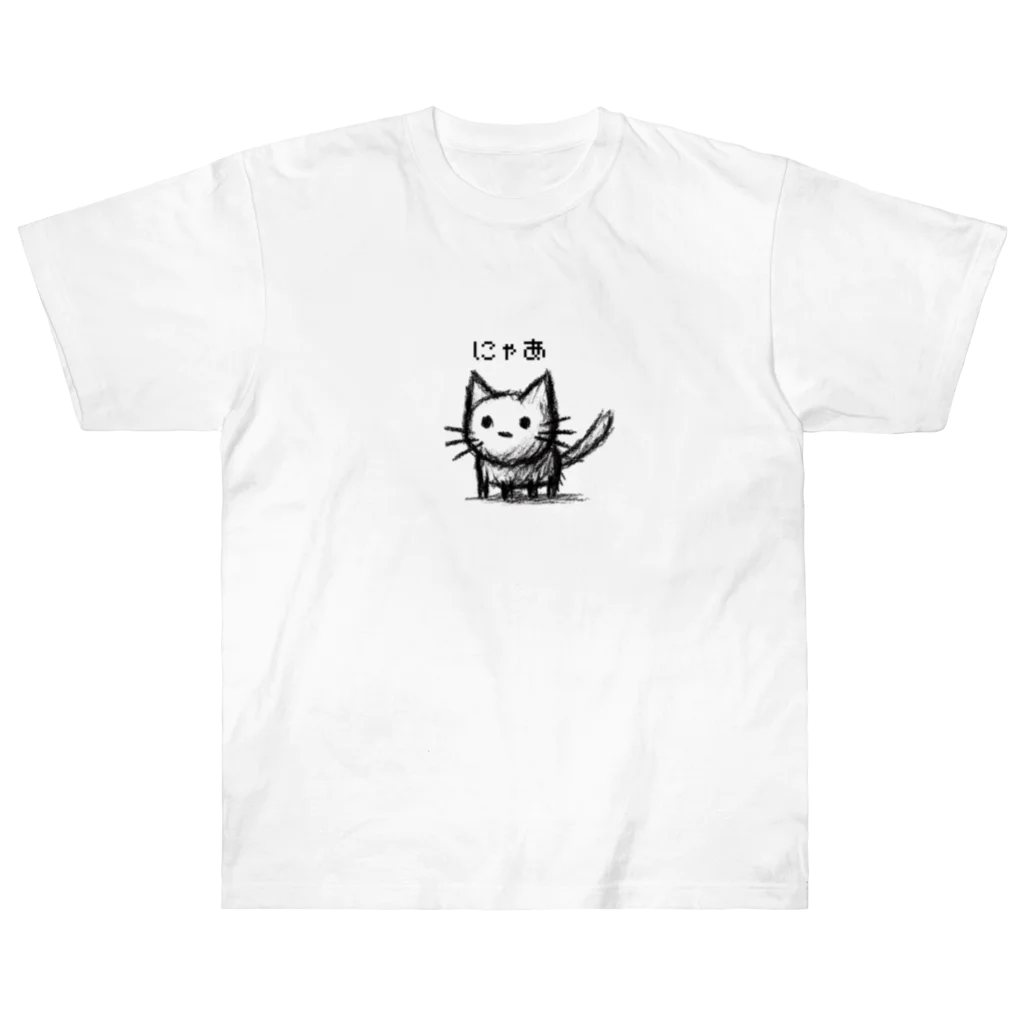 @猫グッズ製作所のねこ落書き2 ヘビーウェイトTシャツ