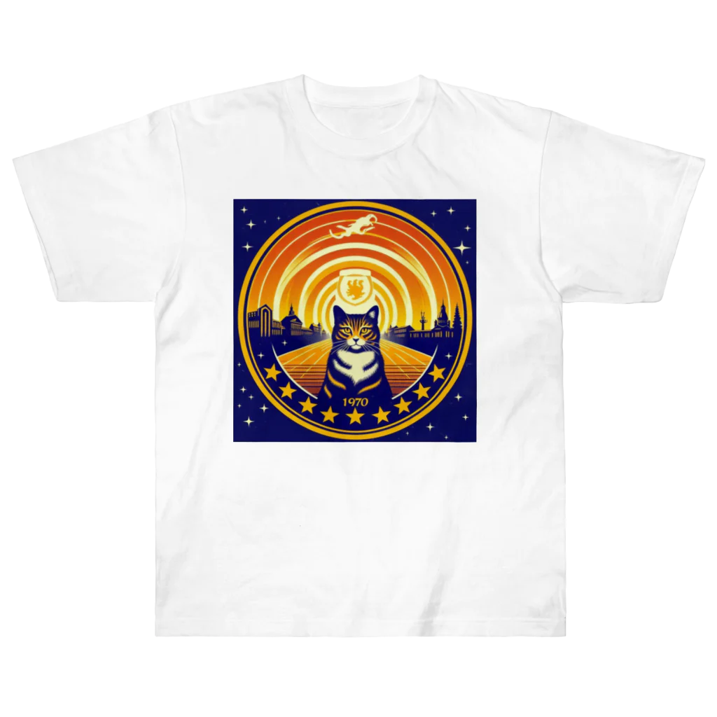 猫猫’ズのMeow University シリーズ【星】 Heavyweight T-Shirt