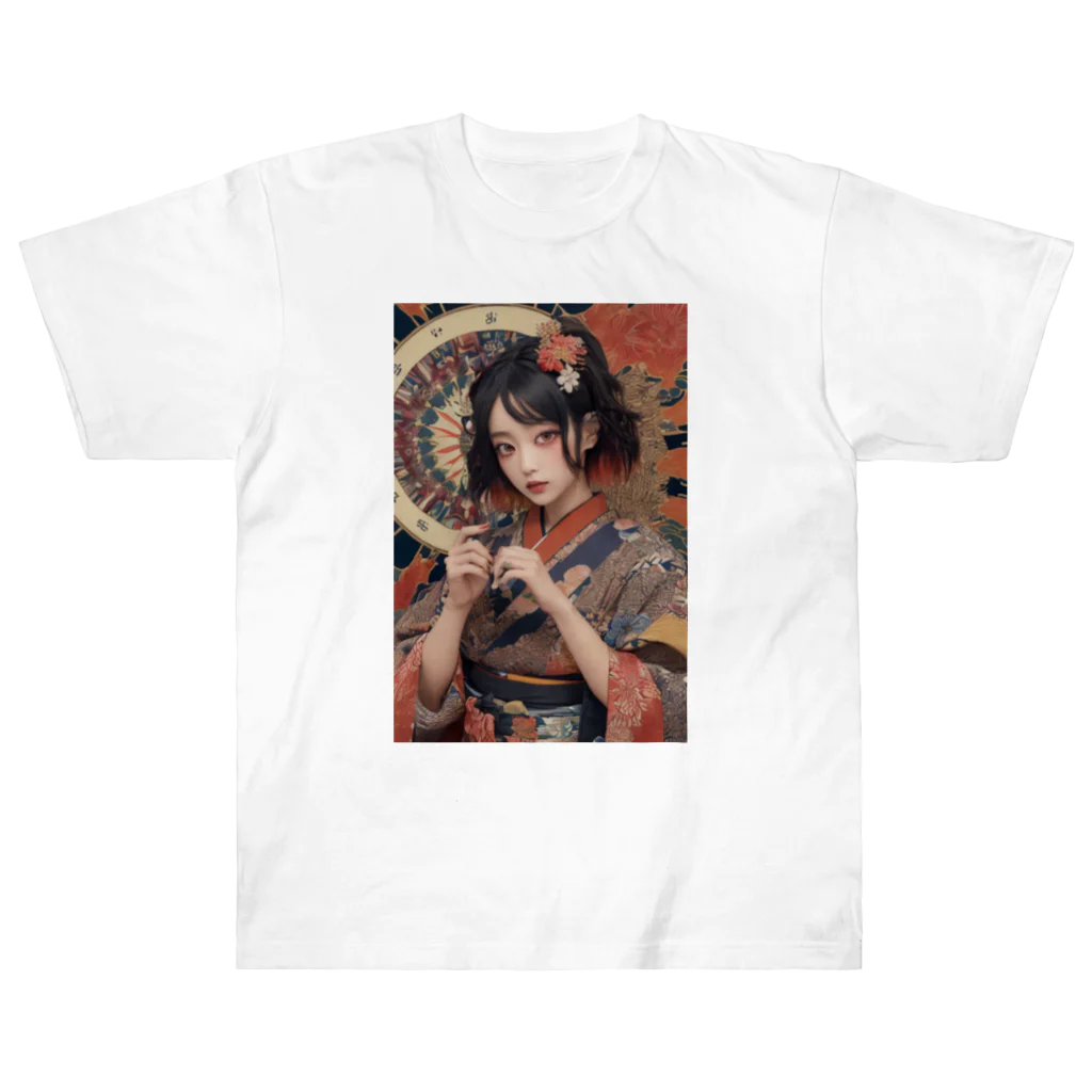 Omaniの浮世絵風美女 Heavyweight T-Shirt