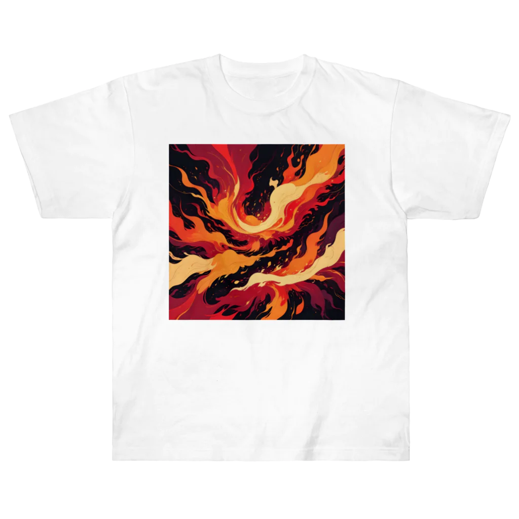 AI Fantasy Art Shopのart of fire② Heavyweight T-Shirt