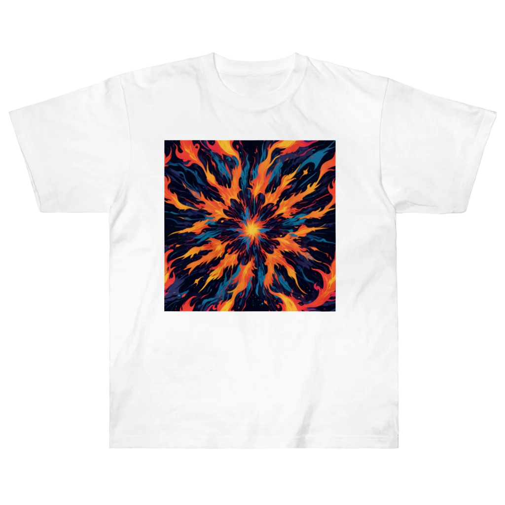 AI Fantasy Art Shopのart of fire⑤ ヘビーウェイトTシャツ