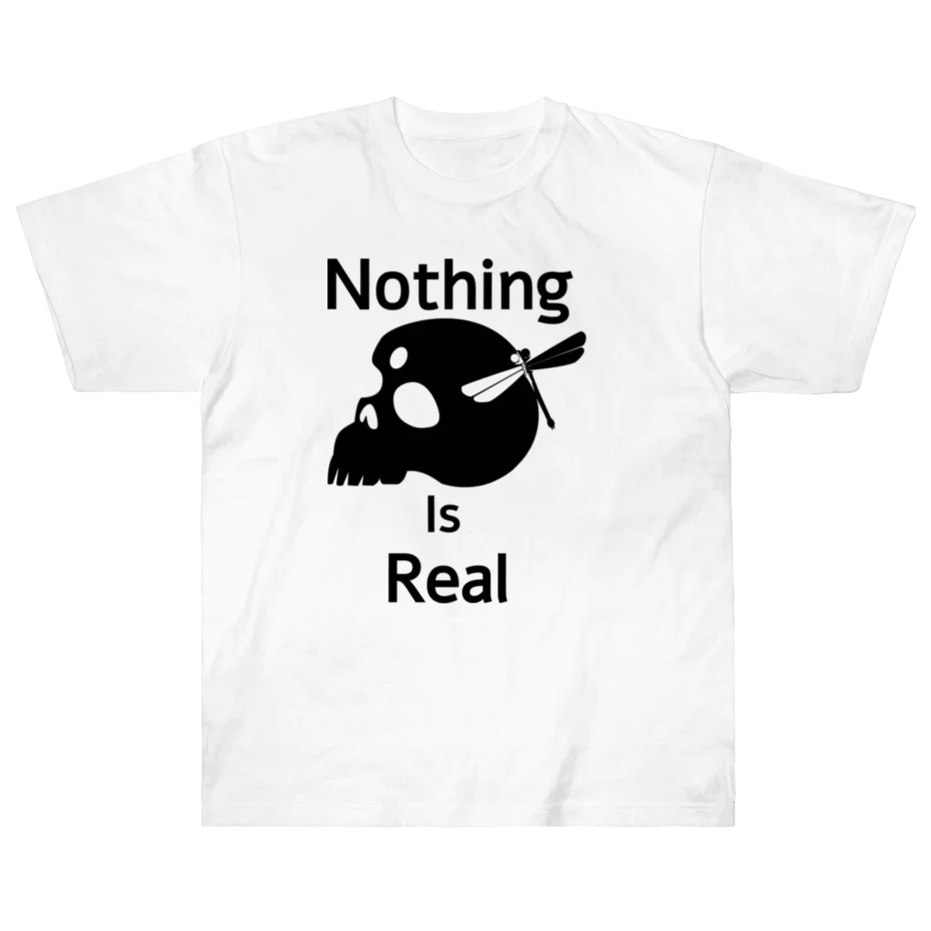 『NG （Niche・Gate）』ニッチゲート-- IN SUZURIのNothing Is Real.（黒） ヘビーウェイトTシャツ