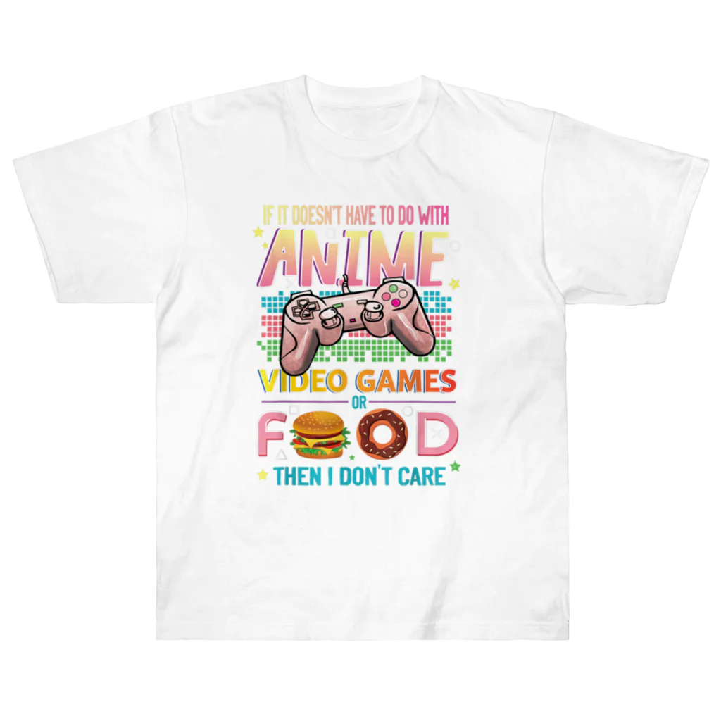 World_Teesのアニメ ビデオゲーム フード - アニメ愛好家へのギフトアイデア 女の子 男の子 ヘビーウェイトTシャツ