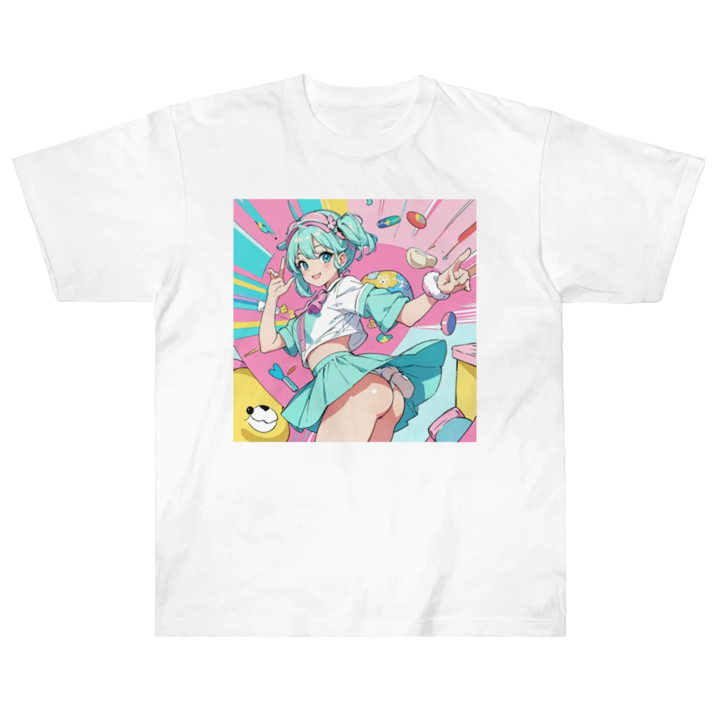 yozoraniyumeoの魔法スイーツ少女 ヘビーウェイトTシャツ