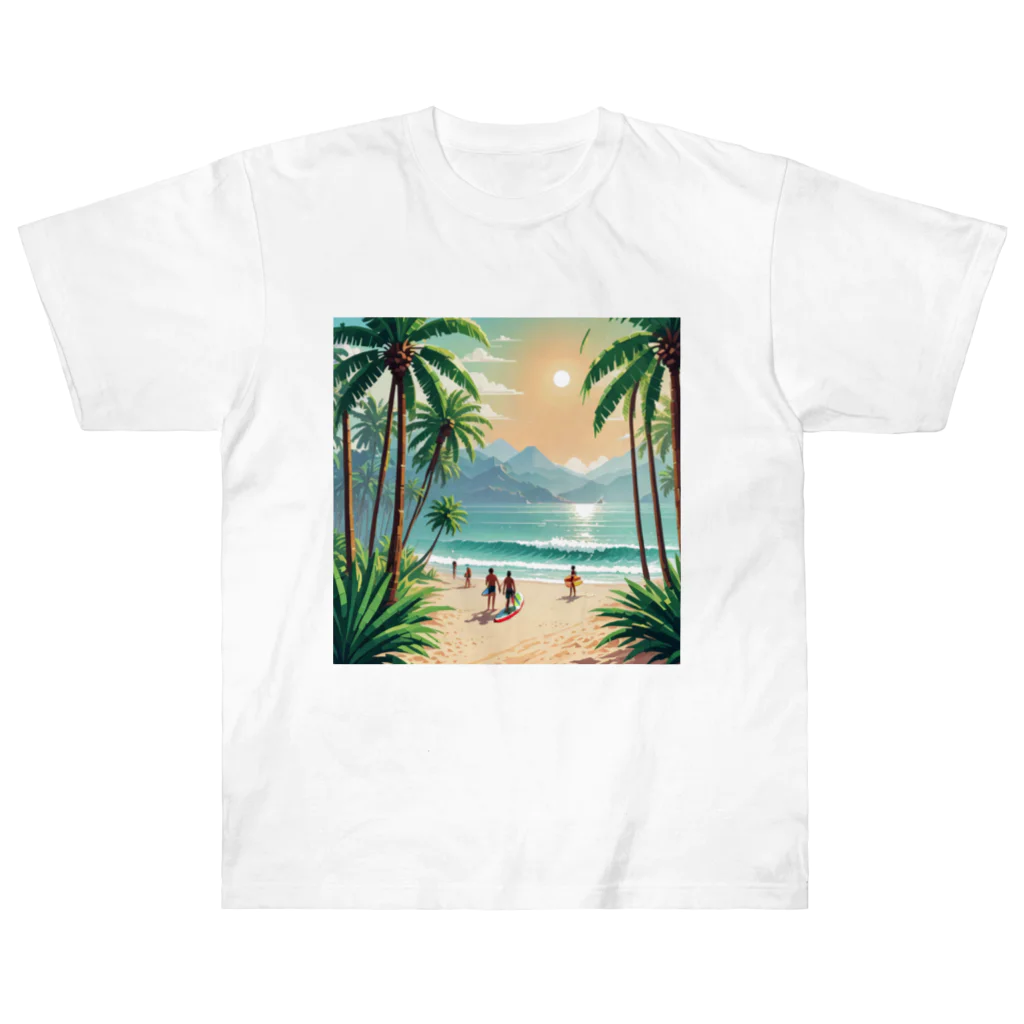 Paradise ExploreのPalm Breeze Bliss ヘビーウェイトTシャツ