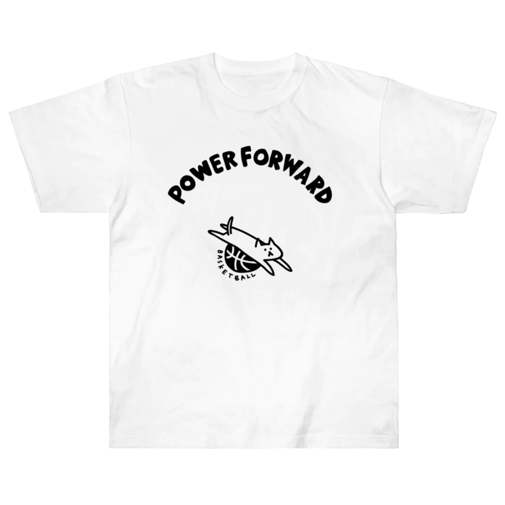 PokuStarのバスケットボール　パワーフォワードなネコ Heavyweight T-Shirt