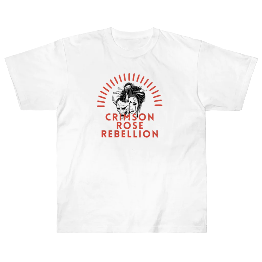 CHIBE86のCrimson Rose Rebellion Heavyweight T-Shirt