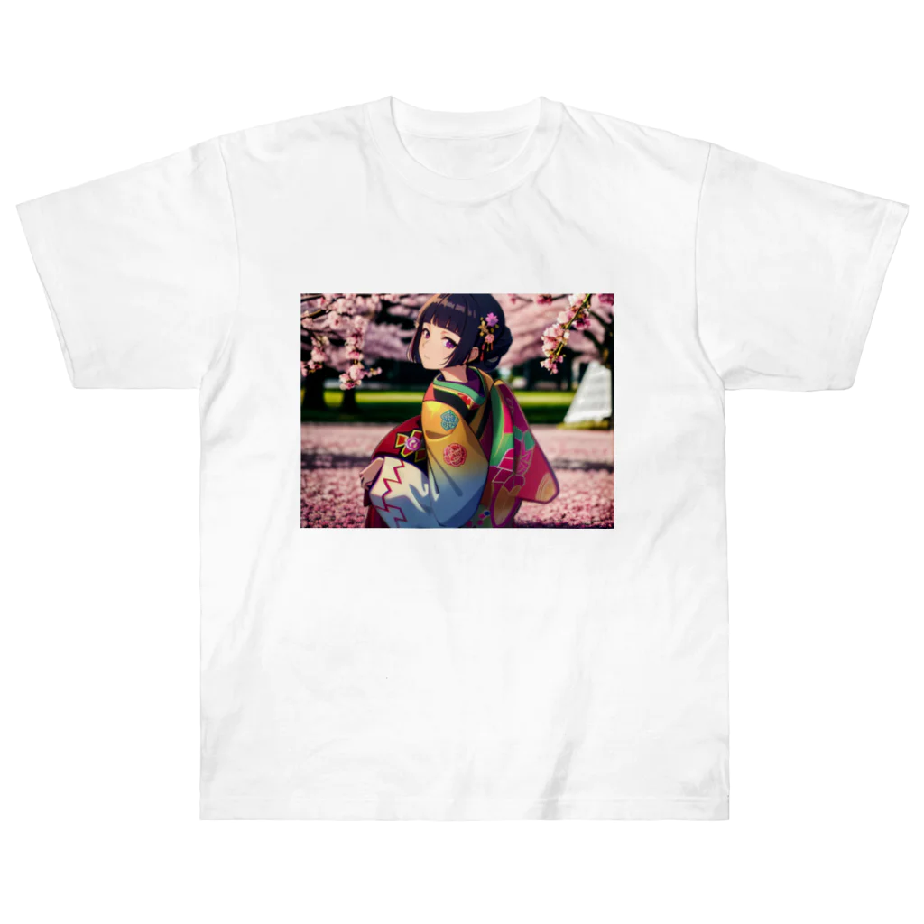 Mr_GeishaのSakura girl ヘビーウェイトTシャツ