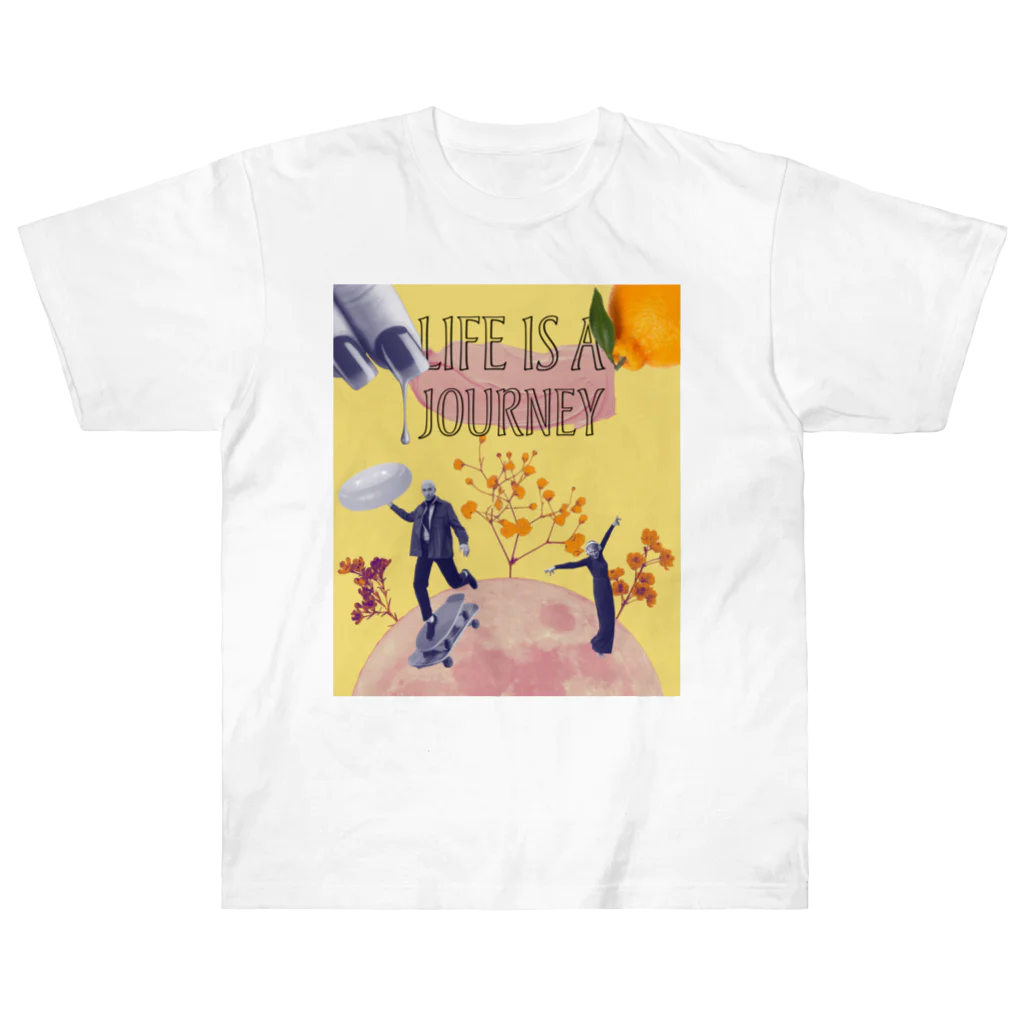 TANISANグラフィックのLife is a Journey Heavyweight T-Shirt