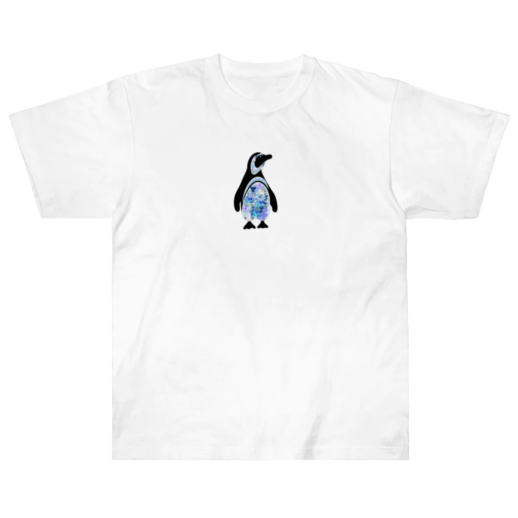 RISU to  NEKOの花柄のペンギン Heavyweight T-Shirt