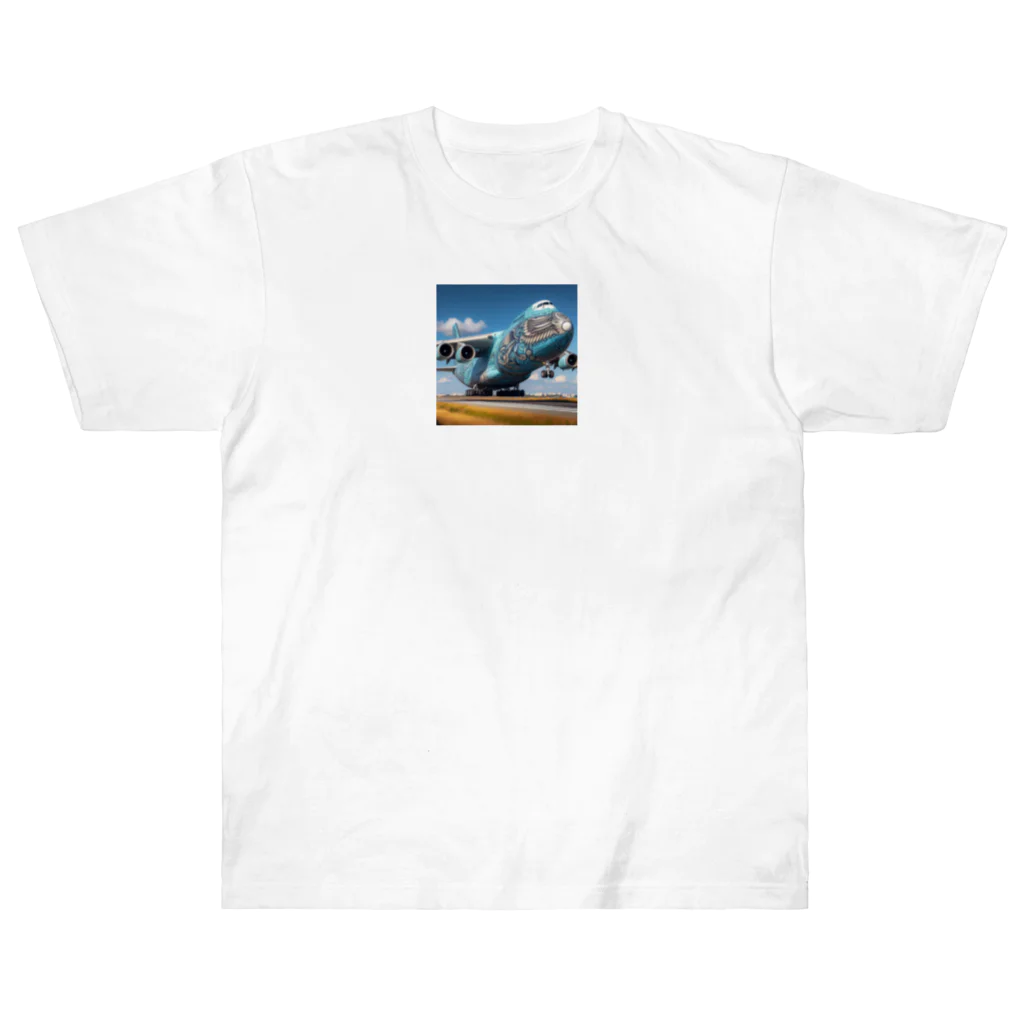 HECreaterのアート貨物機 Heavyweight T-Shirt