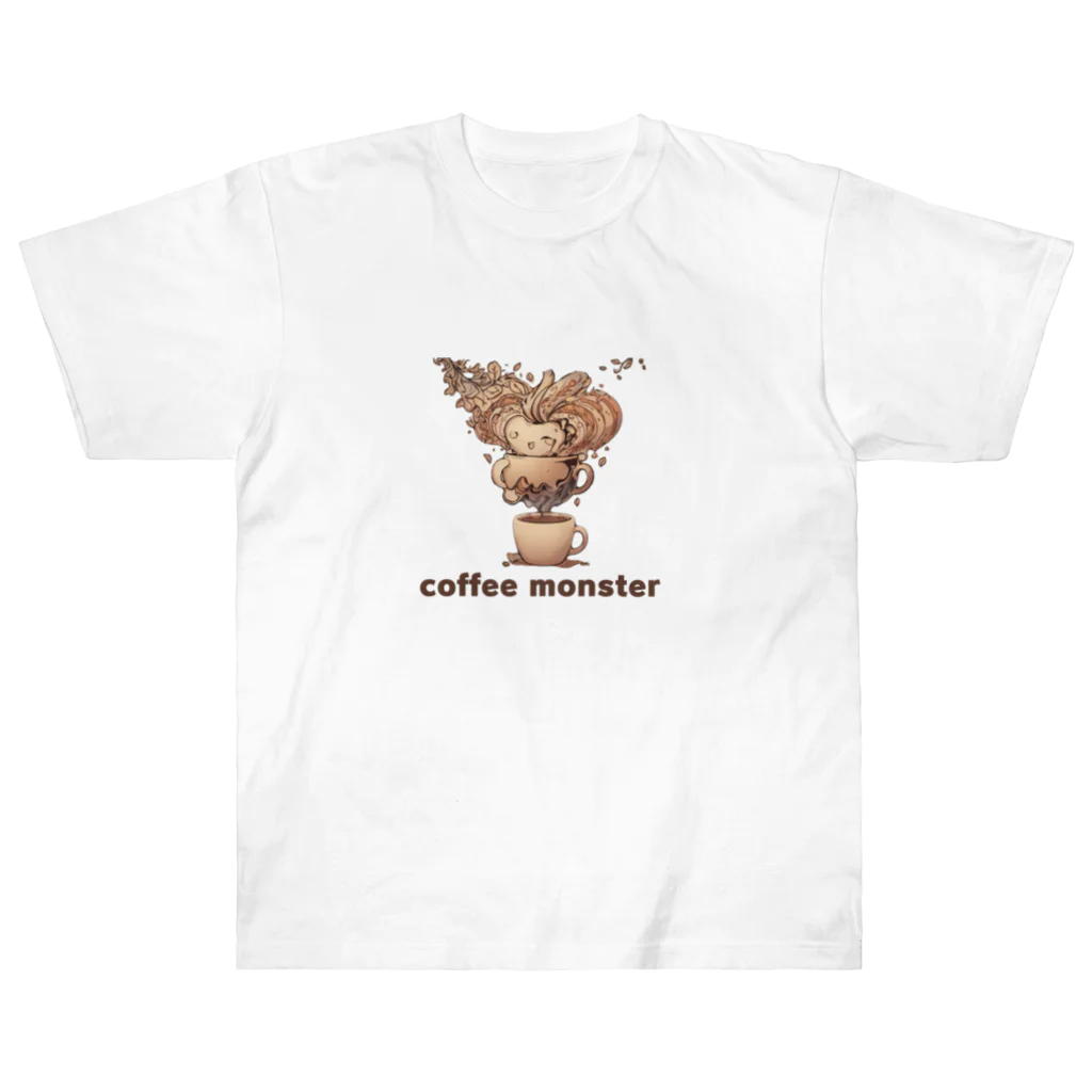 leisurely_lifeのcoffee monster Bourbon Heavyweight T-Shirt