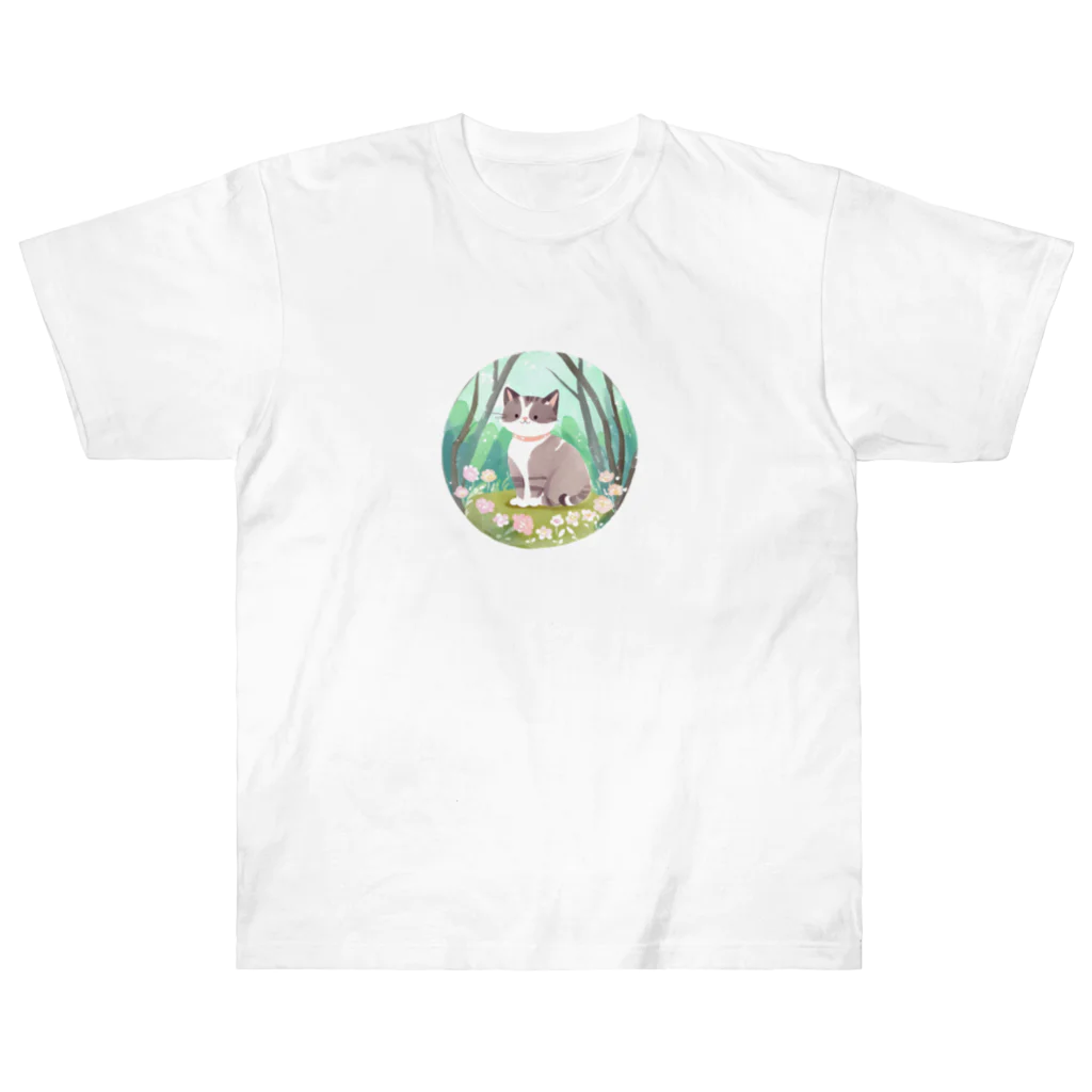 TMRの水彩猫 ヘビーウェイトTシャツ