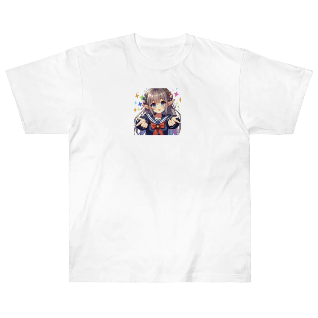 aaammmamのエルフ　美少女　セーラー服　アイドル Heavyweight T-Shirt