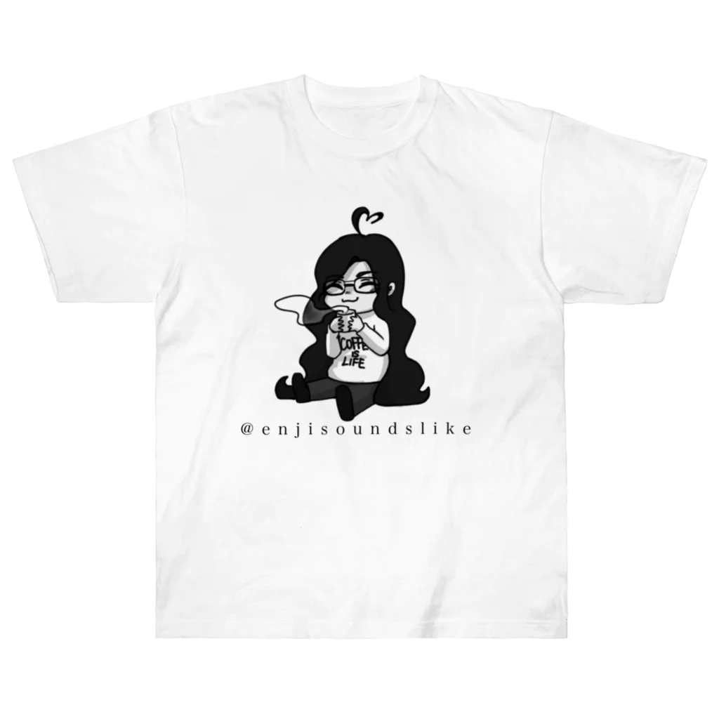 Enji公式グッズショップのかわいいえんじ - Coffe is Life ヘビーウェイトTシャツ