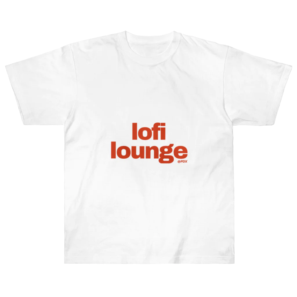 Lofi LoungeのLofi Lounge 赤 ヘビーウェイトTシャツ