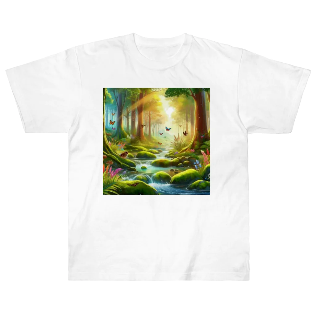 Rパンダ屋の「幻想的な森」グッズ ヘビーウェイトTシャツ