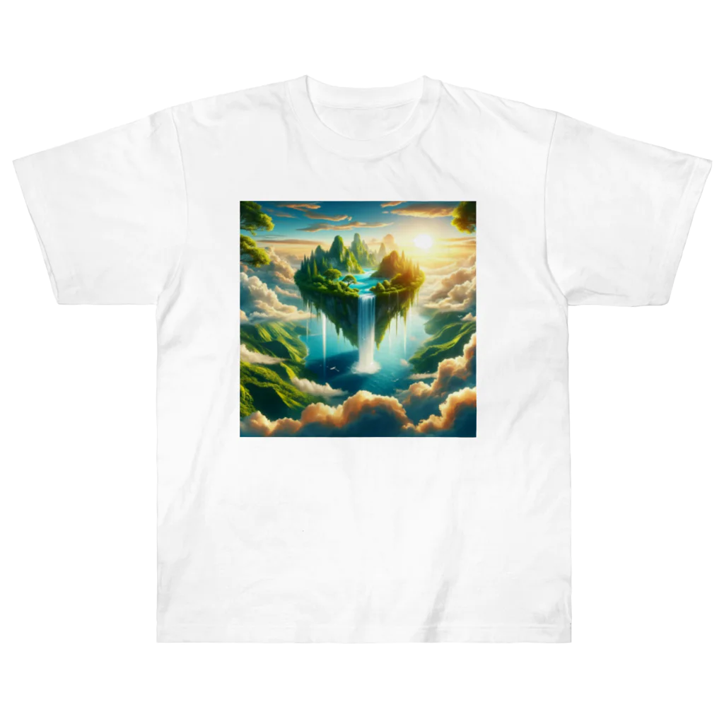 DQ9 TENSIの空高く浮かぶ伝説の島 ヘビーウェイトTシャツ