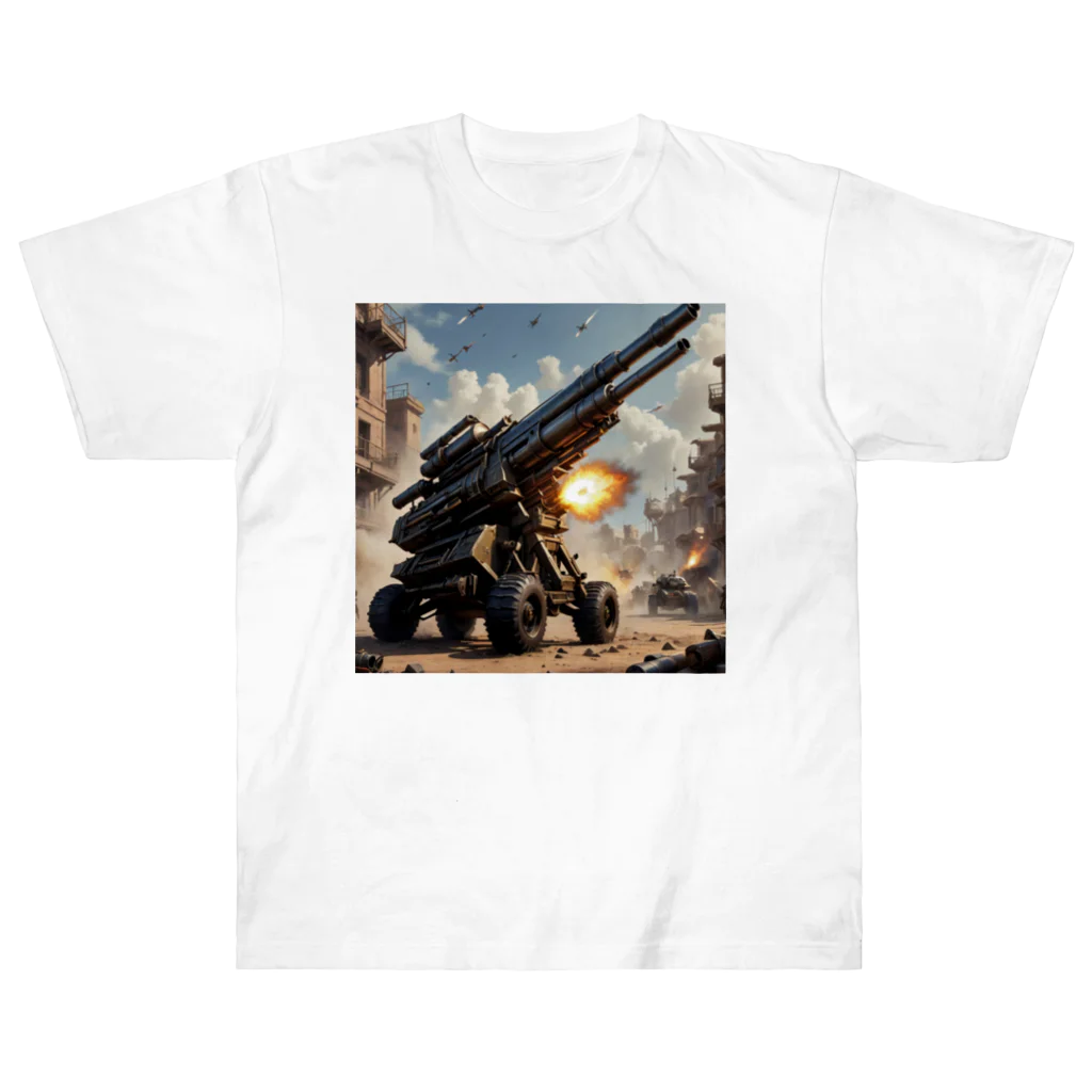 片山淳大の武器シリーズ　砲台 Heavyweight T-Shirt