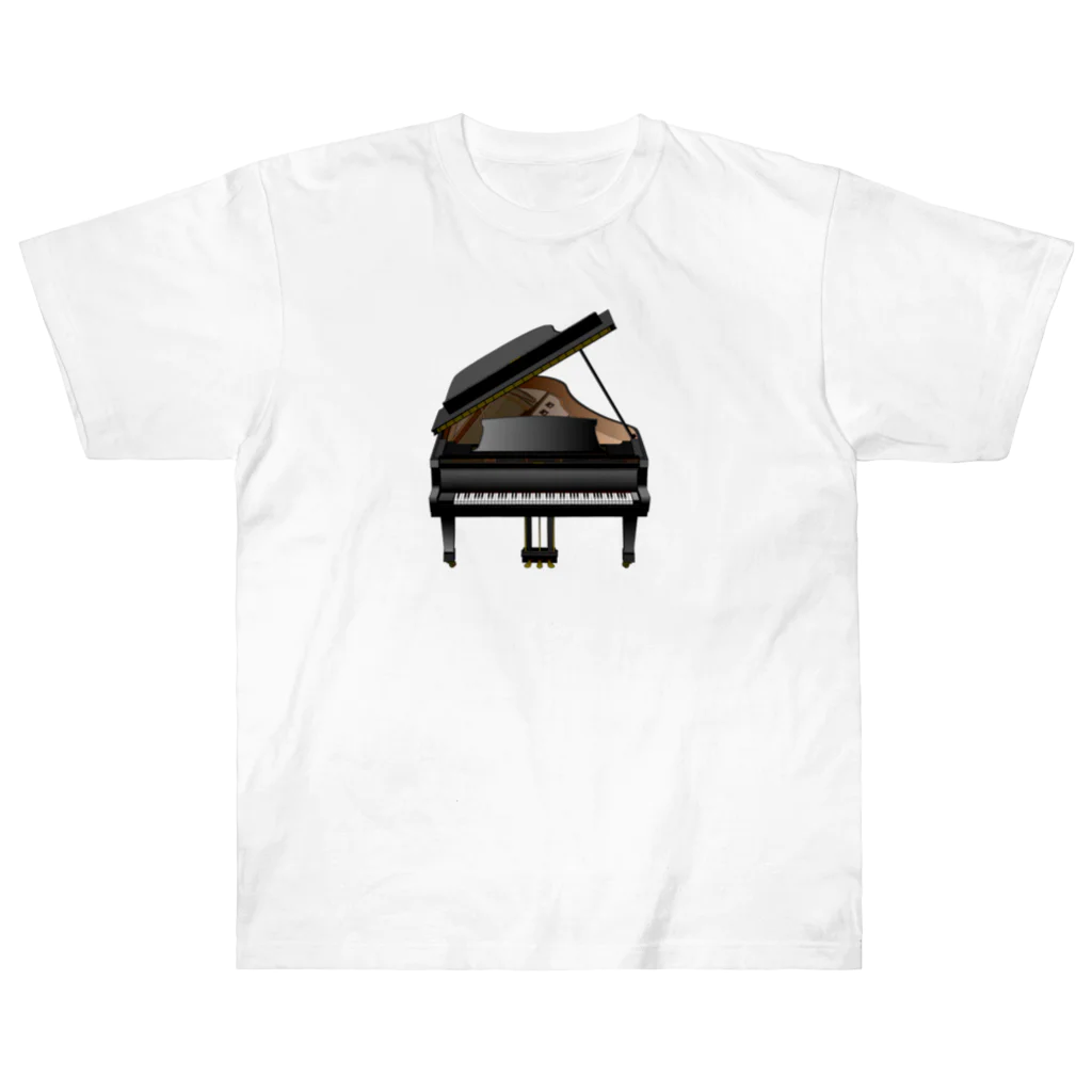 電気鉛筆工房のピアノ ヘビーウェイトTシャツ