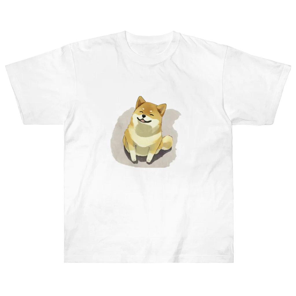 miiinikoの柴犬のえーあいくん ヘビーウェイトTシャツ