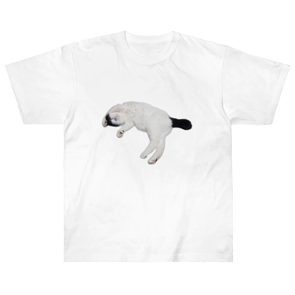 クリスタの尻尾が短い保護猫 たぬちゃん Heavyweight T-Shirt