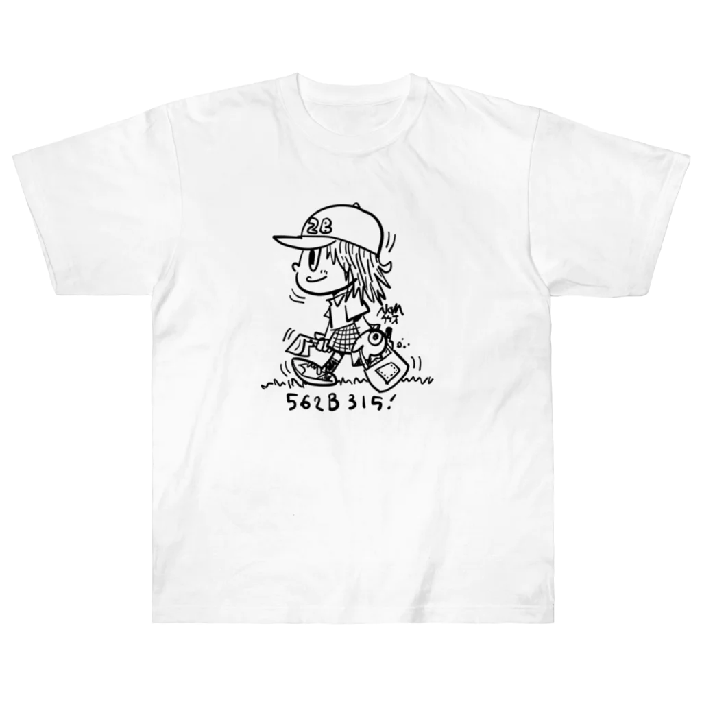 ゴルフバカイラストレーター野村タケオのNOM SHOPの目土女子 ヘビーウェイトTシャツ