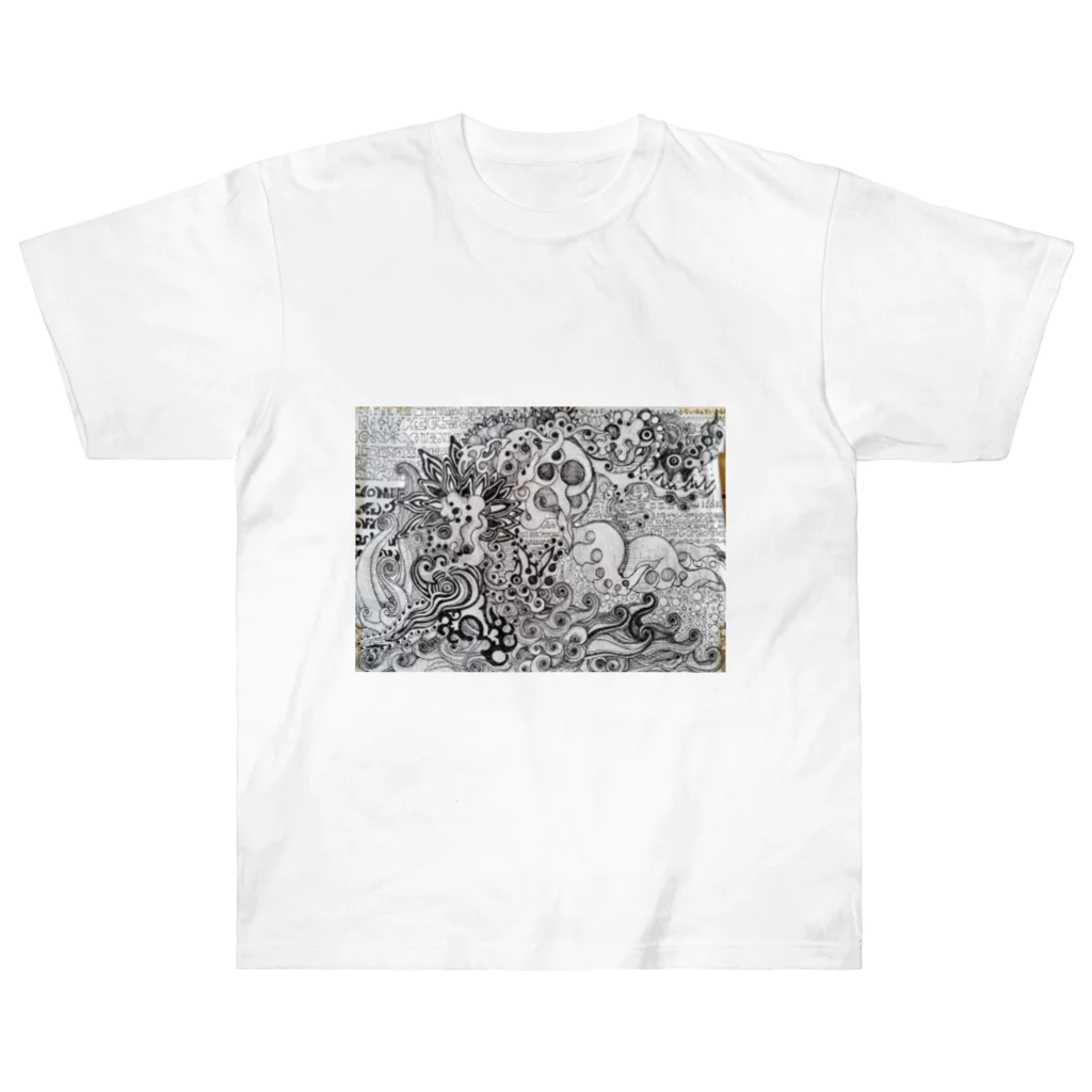 White-Holeのライトランゲージアート Heavyweight T-Shirt