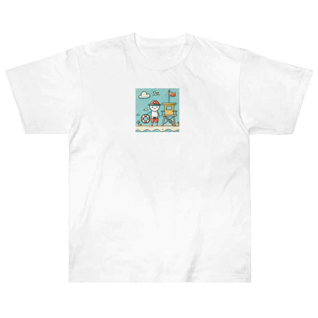 海の幸のライフガード ヘビーウェイトTシャツ