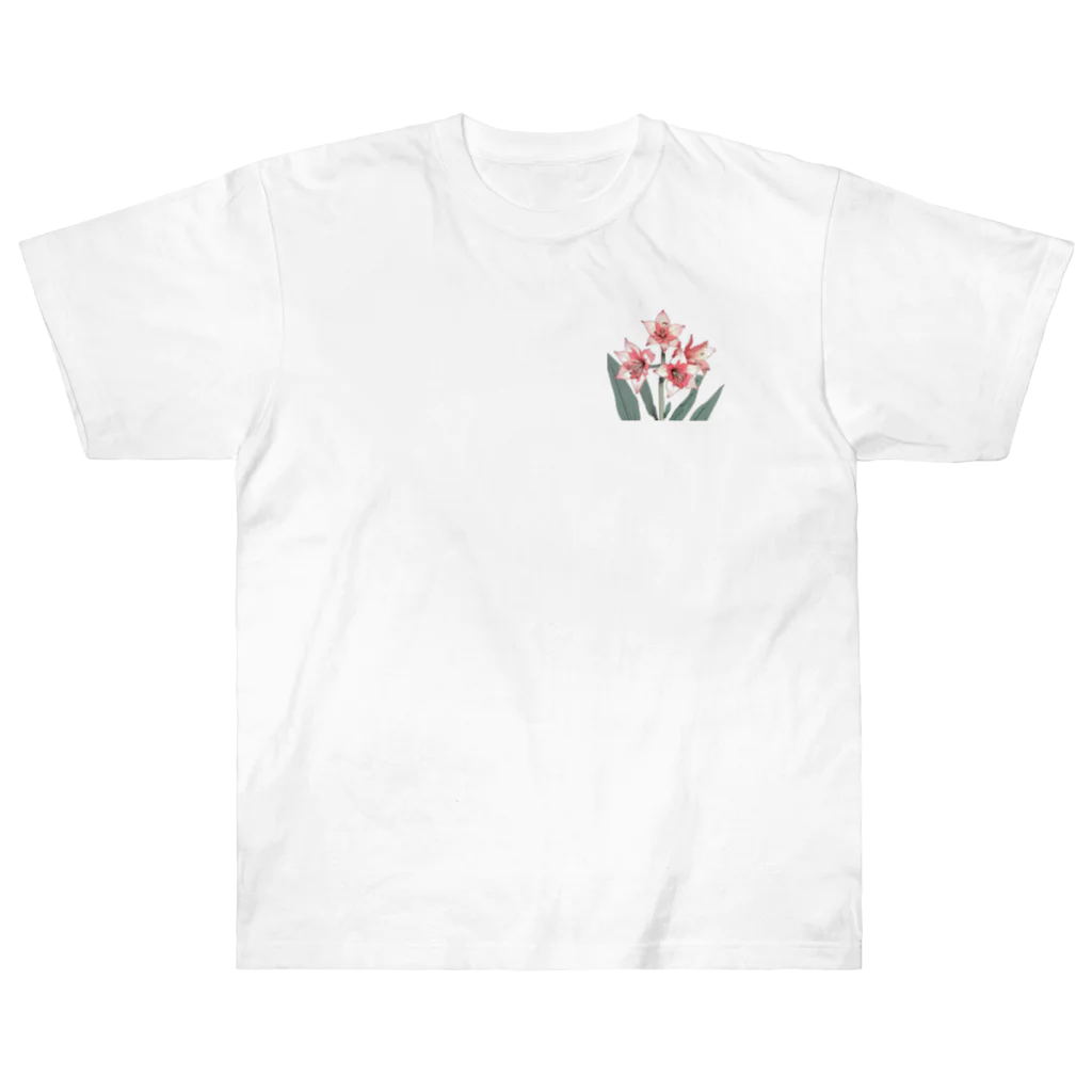 RetrowaveFlowerのRetrowaveFlower-アマリリス- Heavyweight T-Shirt