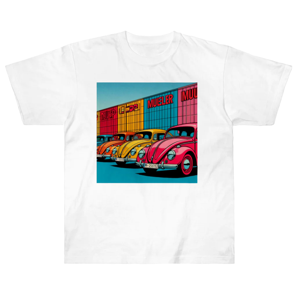 aircooled3のレトロポップなワーゲン ヘビーウェイトTシャツ