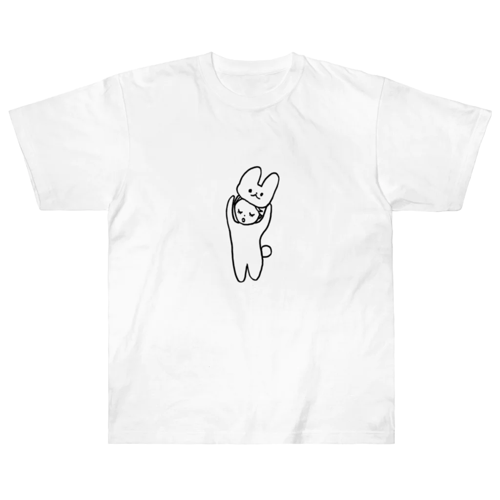 maocatのうさぎくん ヘビーウェイトTシャツ