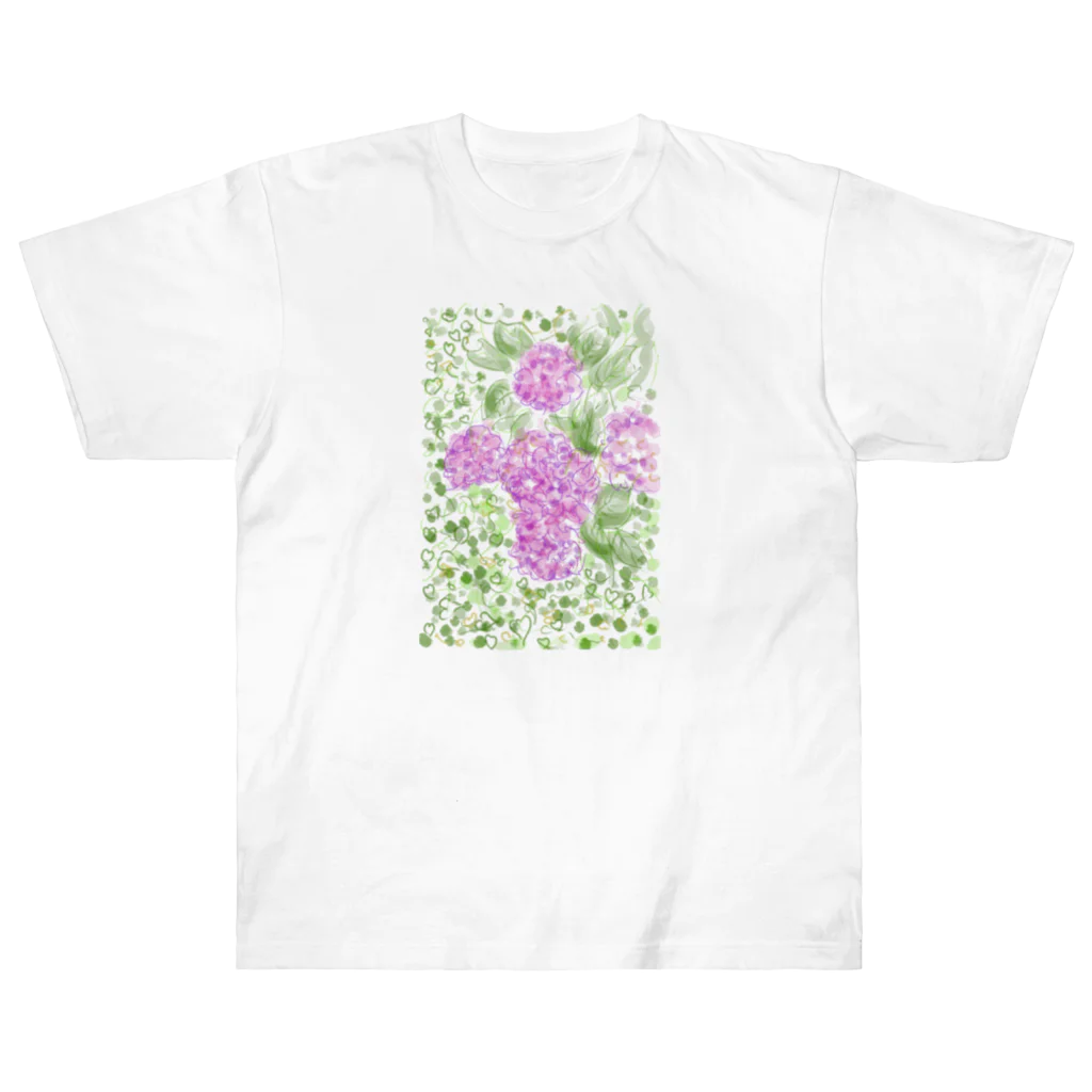 totoartの紫陽花 ヘビーウェイトTシャツ