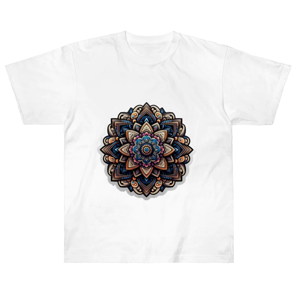psychedelic mountainのmandala Heavyweight T-Shirt