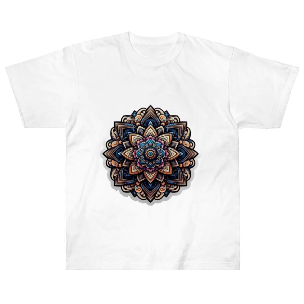 psychedelic mountainのmandala ヘビーウェイトTシャツ