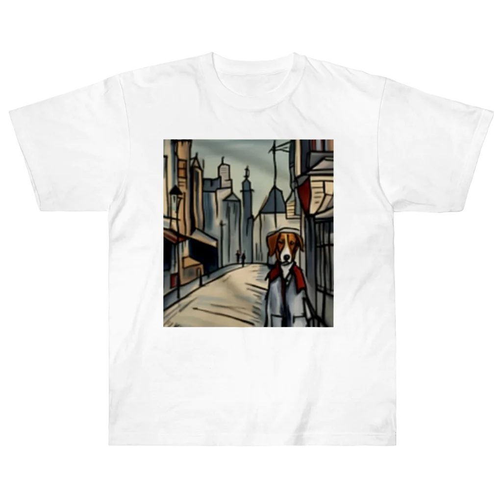 Ppit8のDog in London  ヘビーウェイトTシャツ