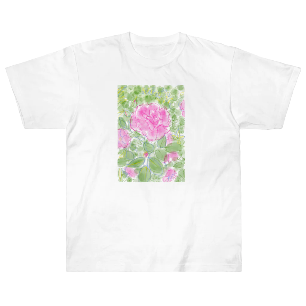 totoartのバラとツボミ Heavyweight T-Shirt