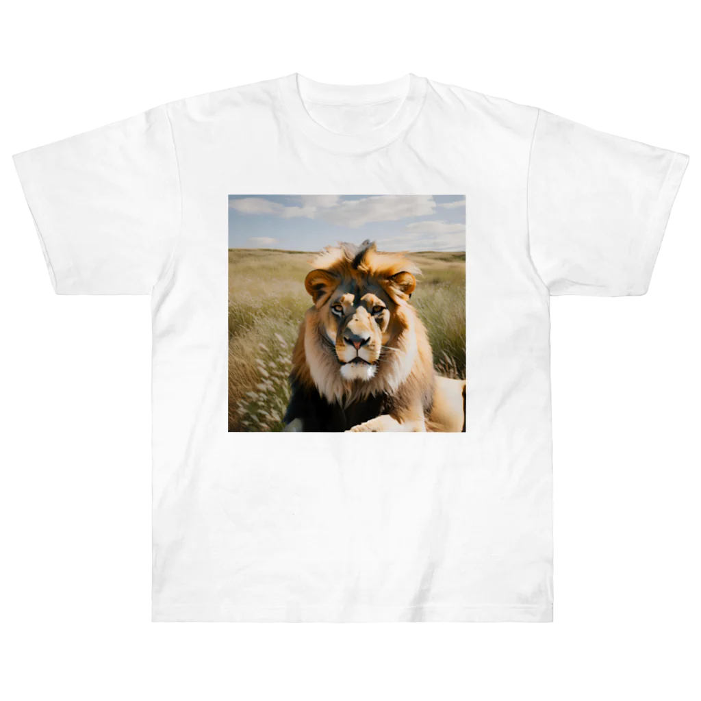 はちみつあめの百獣の王ライオン ヘビーウェイトTシャツ