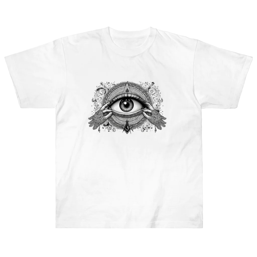 yuu_1204のSacred Geometry Eye Heavyweight T-Shirt