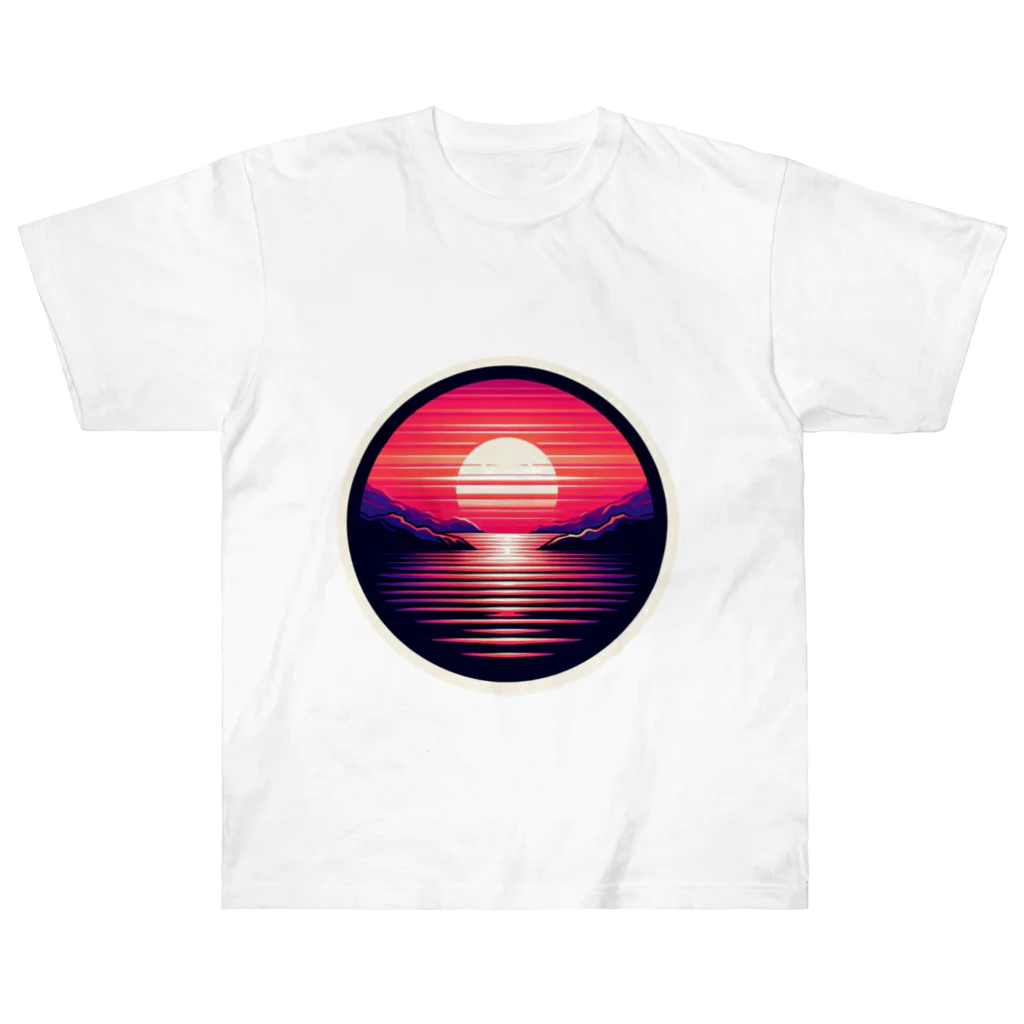 psychedelic mountainのsun set Heavyweight T-Shirt