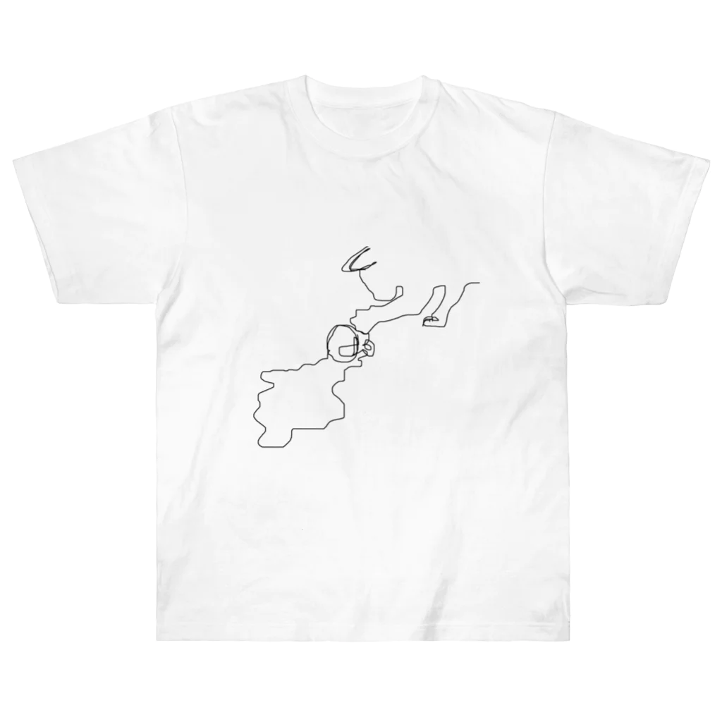 引き弱のコーヒーぶちまき猫様 Heavyweight T-Shirt