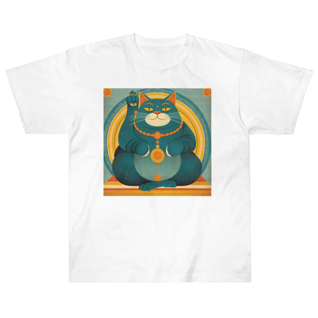 yuki-naの太った猫グッズ Heavyweight T-Shirt