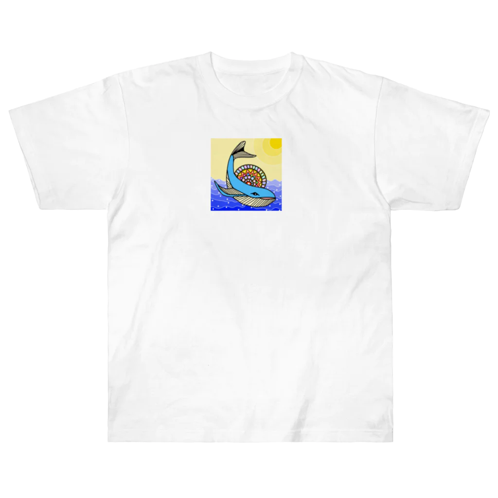 Yomi09のカラフルクジラ Heavyweight T-Shirt