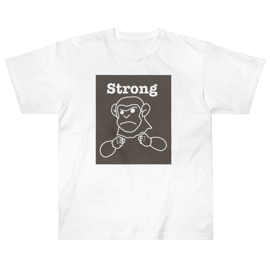 VISHNUのチンパンジーStrong！ Heavyweight T-Shirt