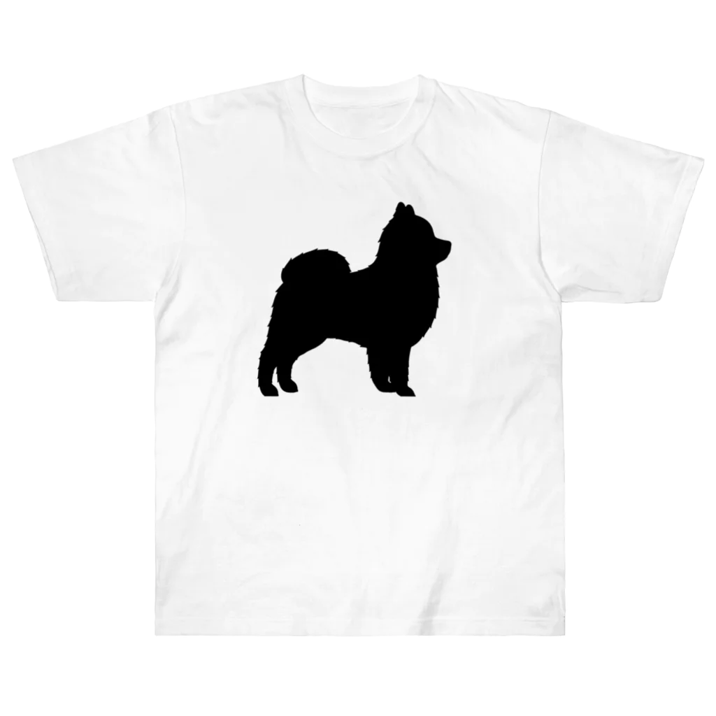 MonoChromeの005 ポメラニアン -Black- Heavyweight T-Shirt