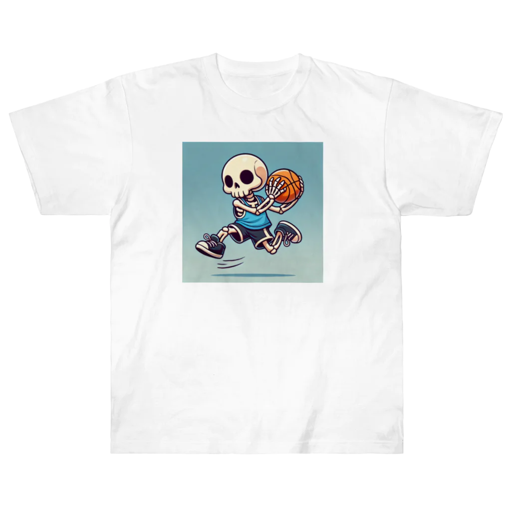 Oz techのスカルフープ：ゴーストプレイヤーのダンクショット Heavyweight T-Shirt