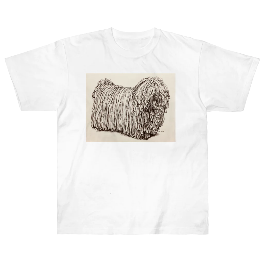 光平洋子のかしこいプーリー犬(歯) ヘビーウェイトTシャツ