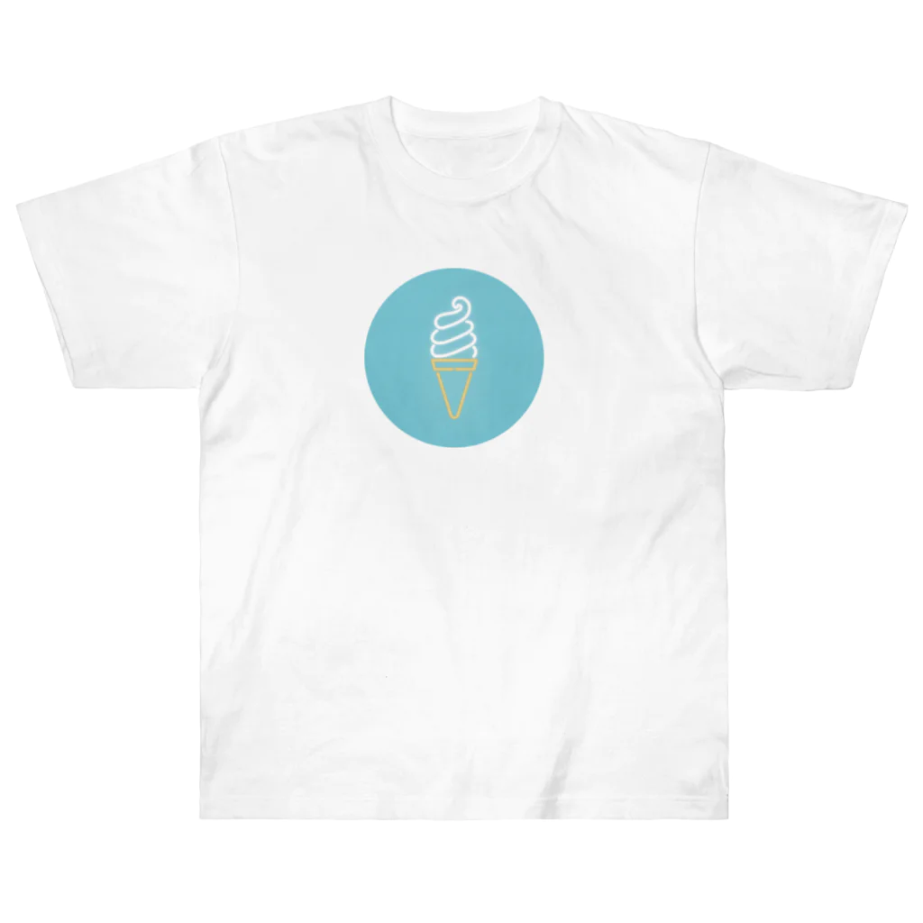 marinaのソフトクリーム（neon mint circle） Heavyweight T-Shirt