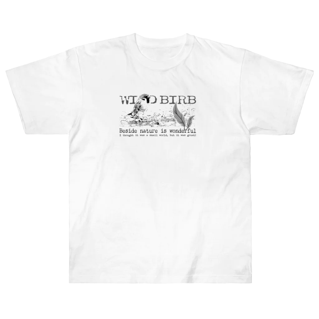“すずめのおみせ” SUZURI店のWILD BIRB ヘビーウェイトTシャツ