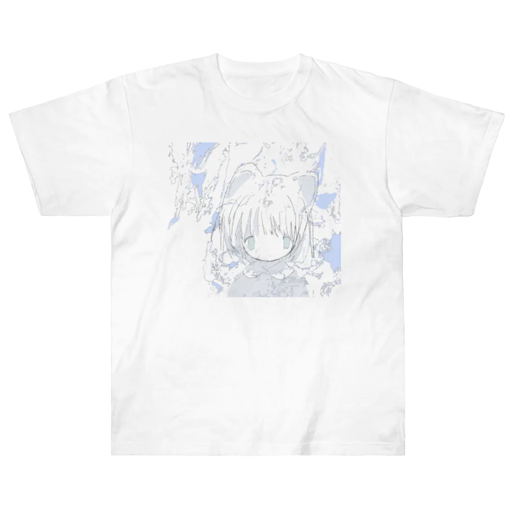 「ごめん々ね 」と言っの雨粒がたくさんに Heavyweight T-Shirt